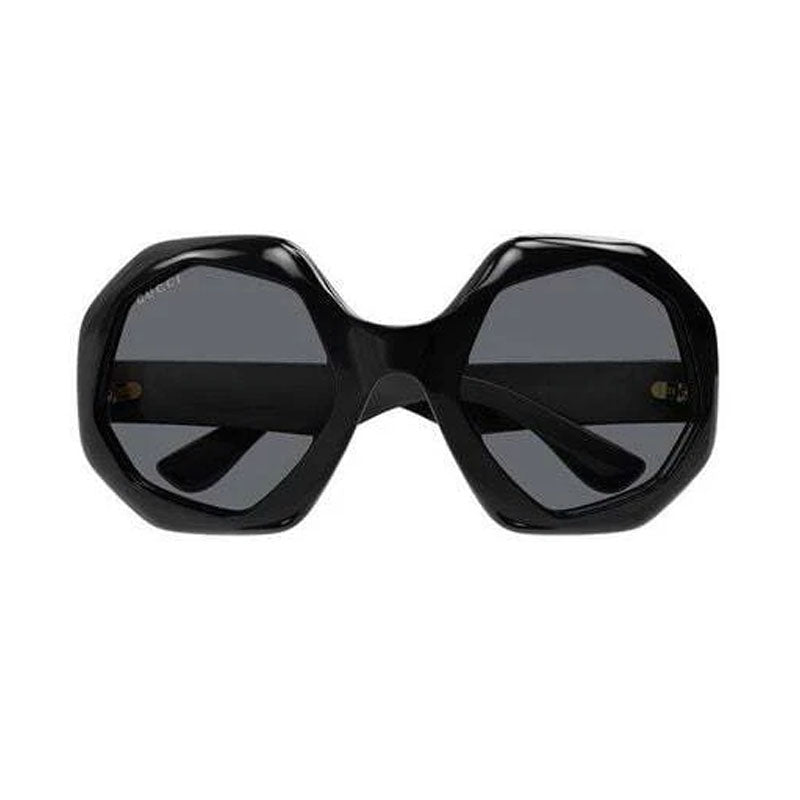 Gucci Sunglasses Geometric Full Rim, Black Frame and Grey Lens GG1242S001