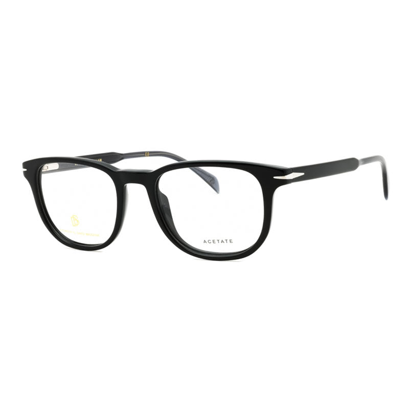 David Beckham Eyeglasses Square Full Rim, Black Grey Frame and Clear Demo Lenses Lens DB1123008A00