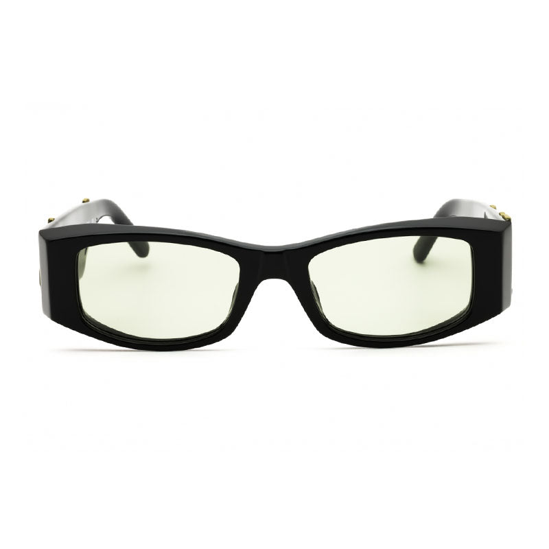 Palm Angels Sunglasses Rectangle Full Rim, Black Frame and Green Lens PERI007ANGEL1055