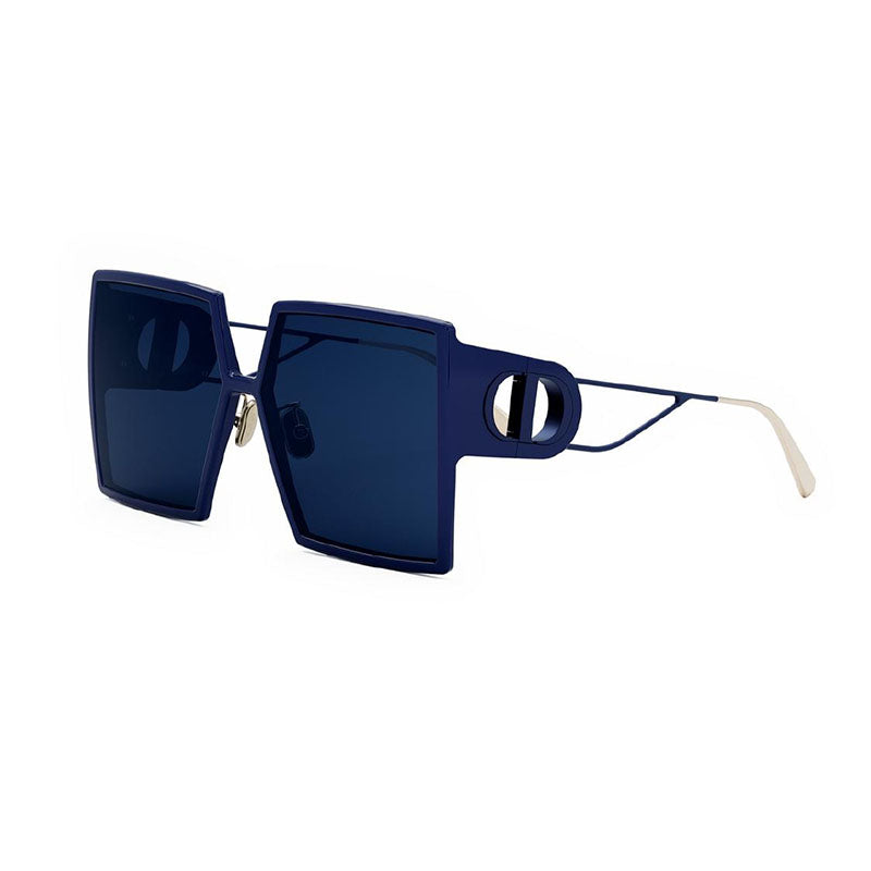 Dior Sunglasses Square Full Rim, Shiny Blue Frame and Blue Lens 30MONTAIGNESU30B0