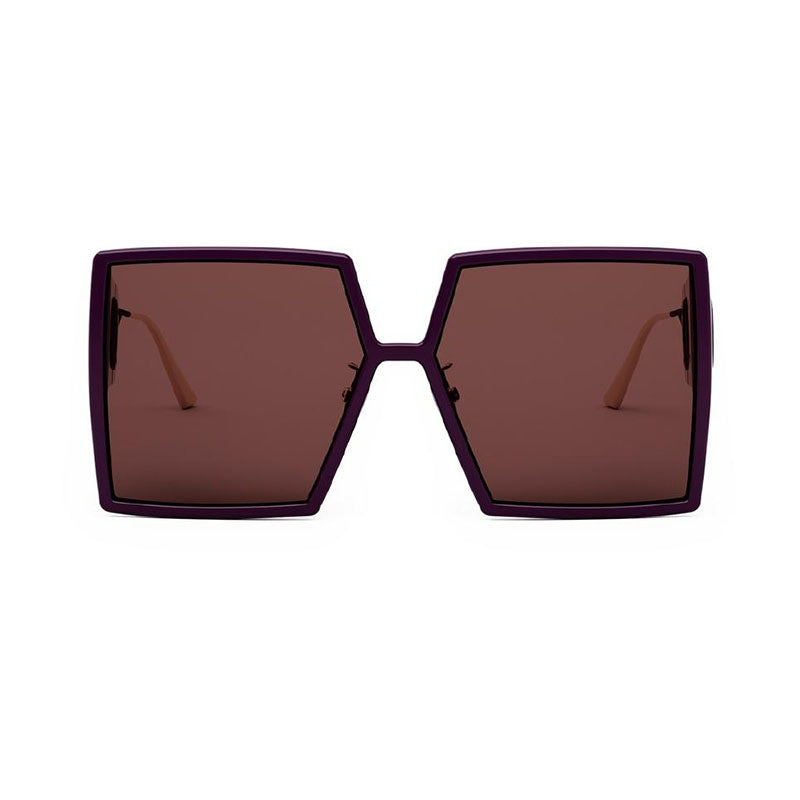 Dior Sunglasses Square Full Rim, Bordeuax/Gold Frame and Burgundy Lens 30MONTAIGNESU60D0