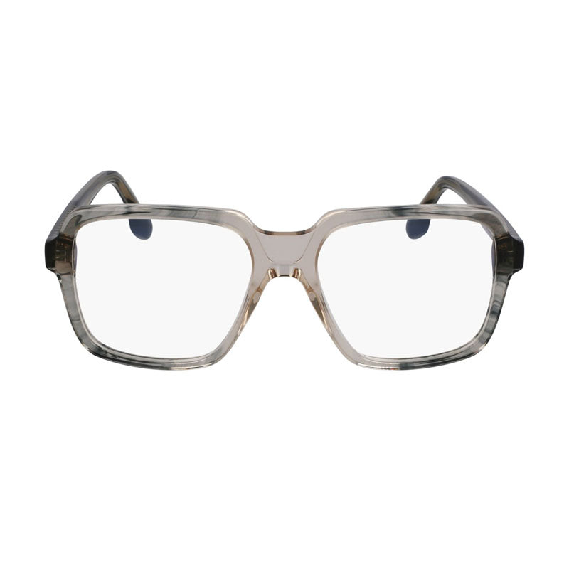 Victoria Beckham Eyeglasses Square Full Rim, Vintage Shaded Grey Frame and Clear Demo Lenses Lens VB2668051