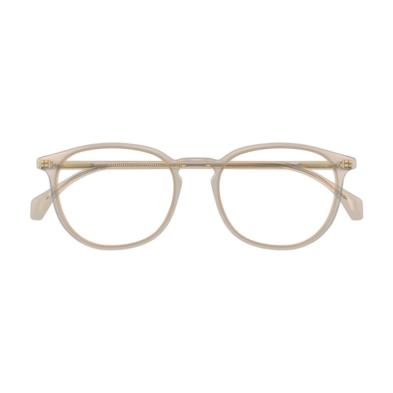 Gucci Eyeglasses Square Full Rim, Transparent Light Brown Frame and Clear Demo Lens Lens GG0551O020