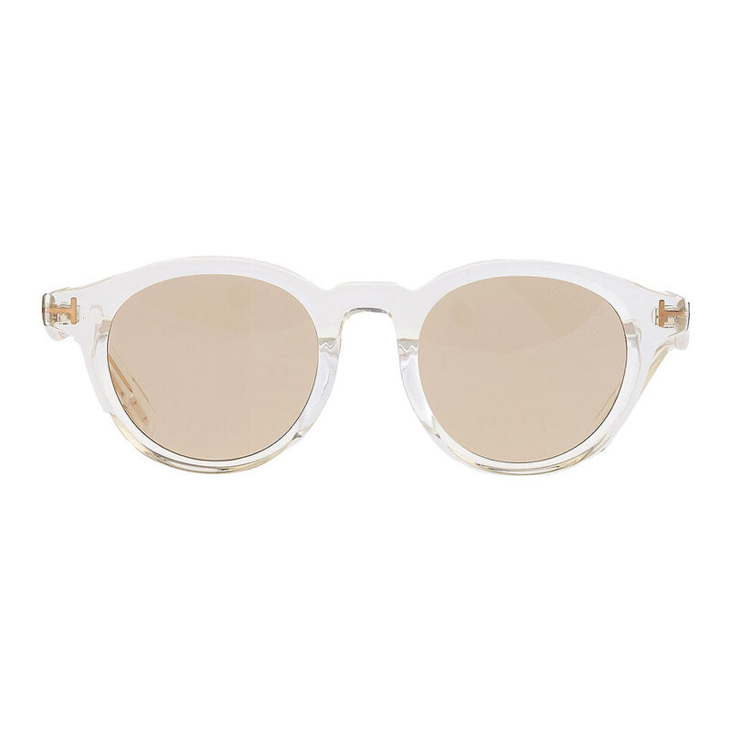 Tom Ford Sunglasses Round Full Rim, Crystal Frame and Brown Lens FT1123-D26E