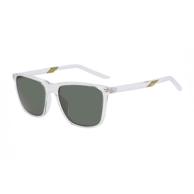 Nike Sunglasses Square Full Rim, Transparent Frame and Green Lens STATEDV2290975