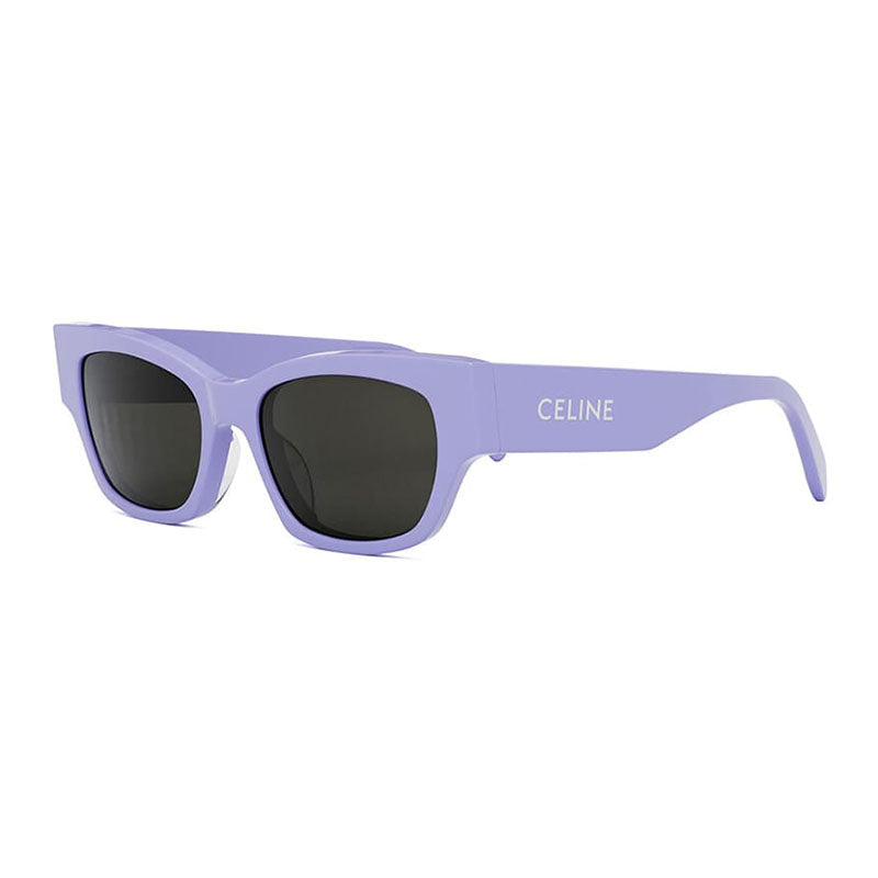 Celine Sunglasses Square Full Rim, Shiny Lilac Frame and Smoke Lens CL40197U78A
