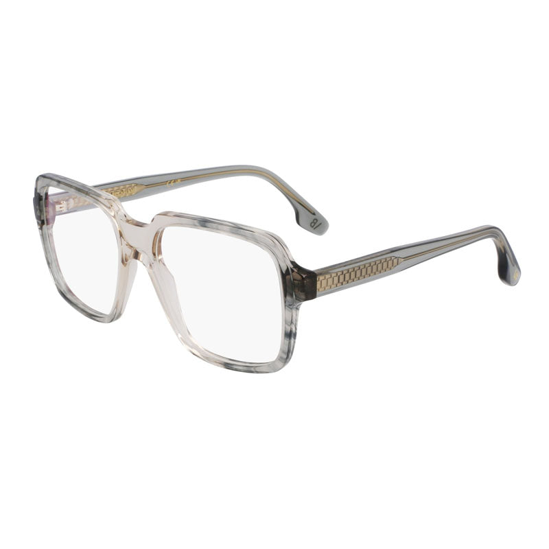 Victoria Beckham Eyeglasses Square Full Rim, Vintage Shaded Grey Frame and Clear Demo Lenses Lens VB2668051