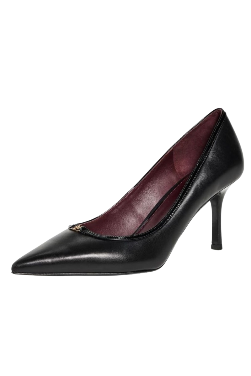 Tory Burch Double T Buckle Pump 80Mm Heels Perfect Black/perfect Black 160134006