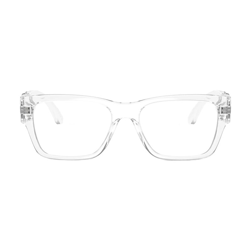Versace Eyeglasses Square Full Rim, Crystal Frame and Clear Demo Lenses Lens VE3368U148