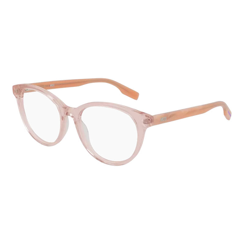 Mcqueen Eyeglasses Square Full Rim, Transparent Pink Frame and Clear Demo Lens Lens MQ0308O008