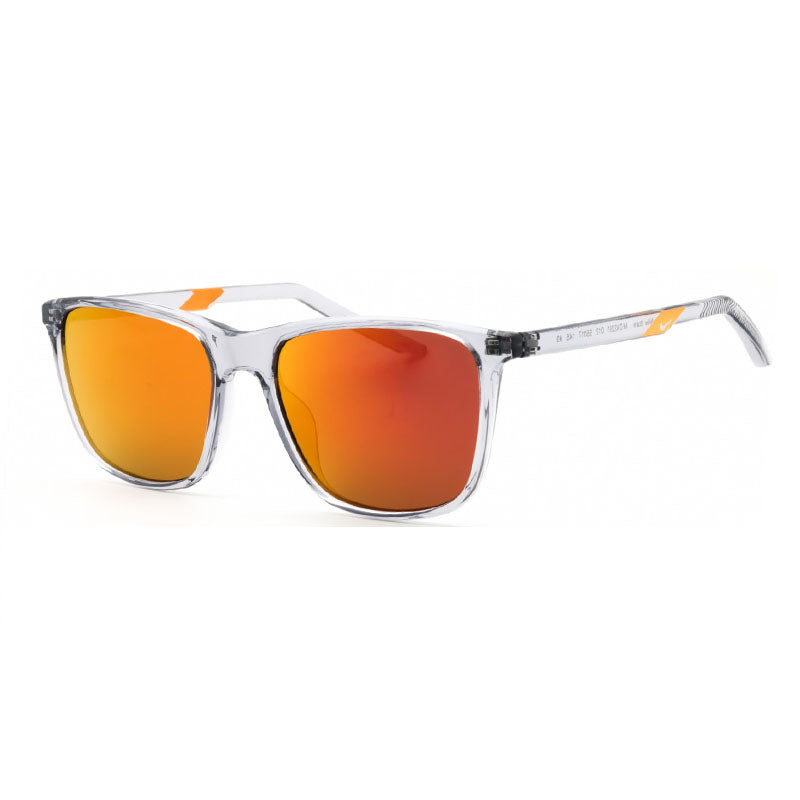 Nike Sunglasses Square Full Rim, Wolf Grey Frame and Orange Mirror Lens STATEMDV2291012