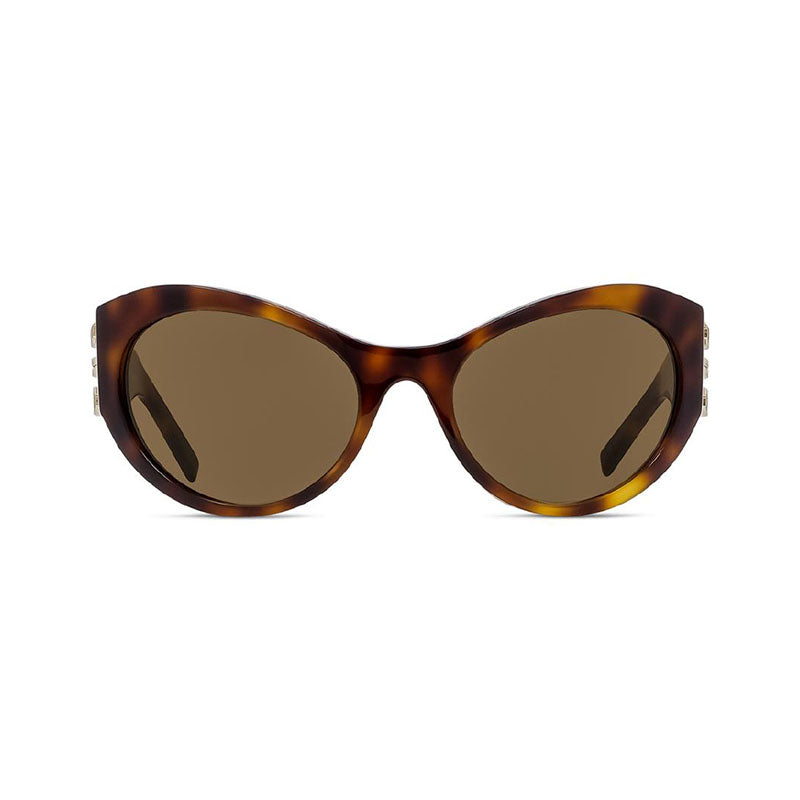 Givenchy Sunglasses Oval Full Rim, Havana Frame and Brown Lens GV40073I53E