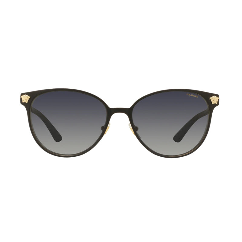 Versace Sunglasses Square Full Rim, Matte Black Frame and Grey Gradient Lens VE21681377T3