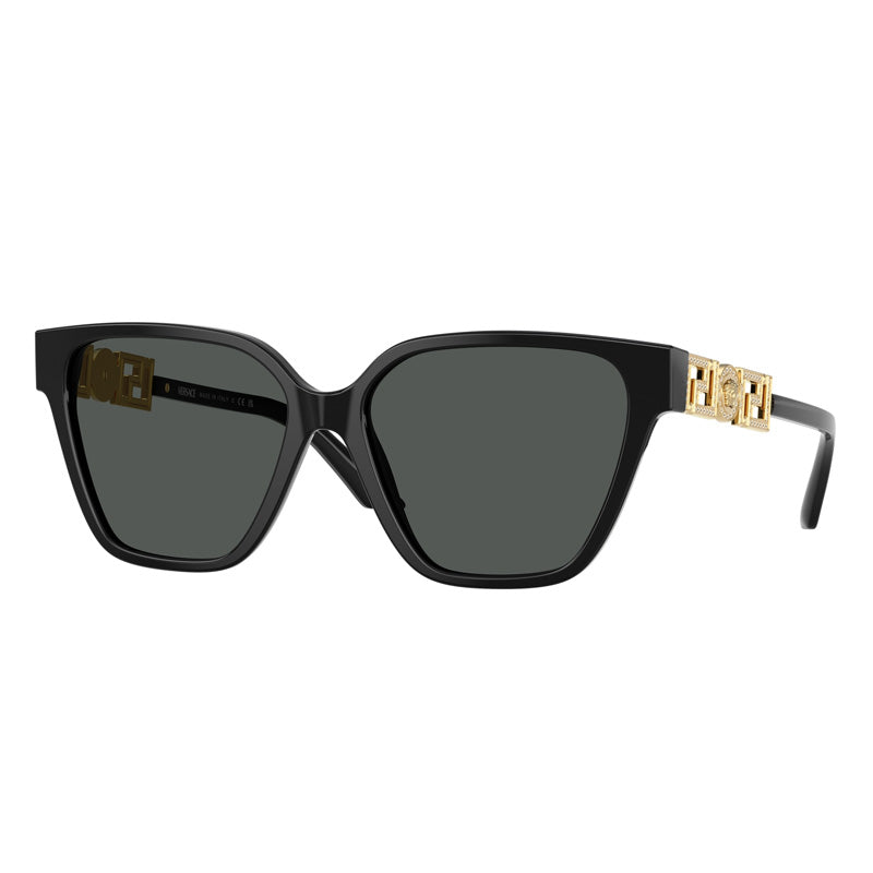 Versace Sunglasses Butterfly Full Rim, Black Frame and Dark Grey Lens VE4471BGB1/87