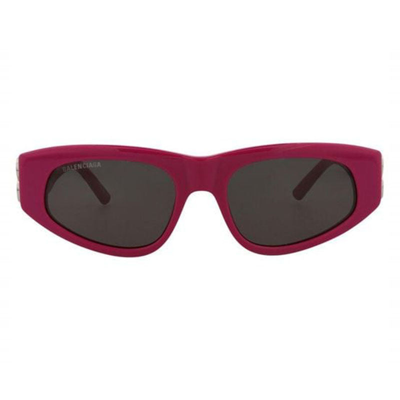Balenciaga Sunglasses Cat Eye Full Rim, Fuchsia Frame and Grey Lens BB0095S017