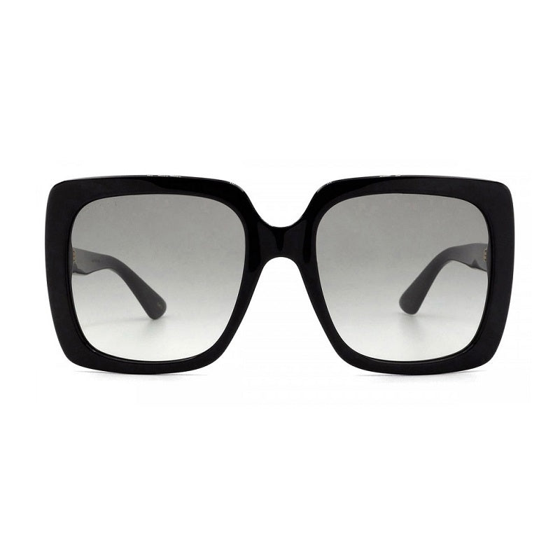 Gucci Sunglasses Square Full Rim, Black Frame and Grey Gradient Lens GG0418S001