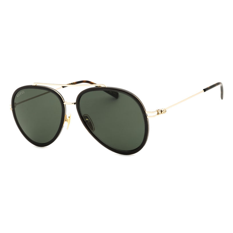 Gucci Sunglasses Aviator Full Rim, Grey/Gold Frame and Grey Lens GG1981S001