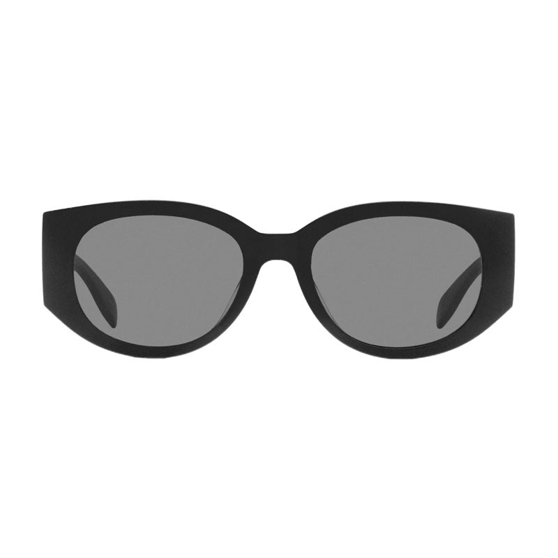 Alexander McQueen Sunglasses Square Full Rim, Black Frame and Grey Lens AM0330S002