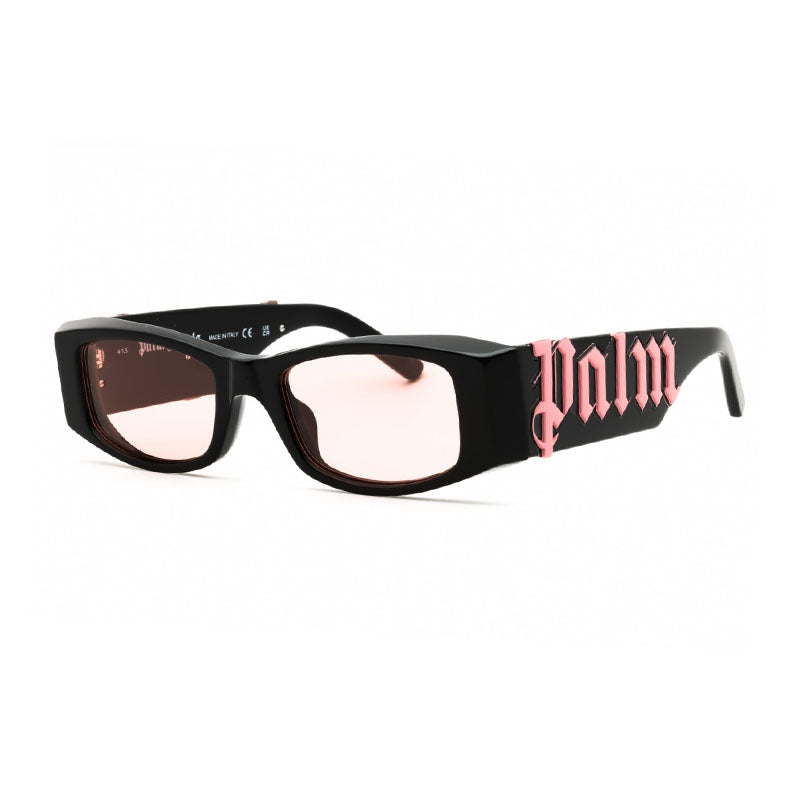 Palm Angels Sunglasses Rectangle Full Rim, Black Frame and Cameo Lens PERI007ANGEL1021