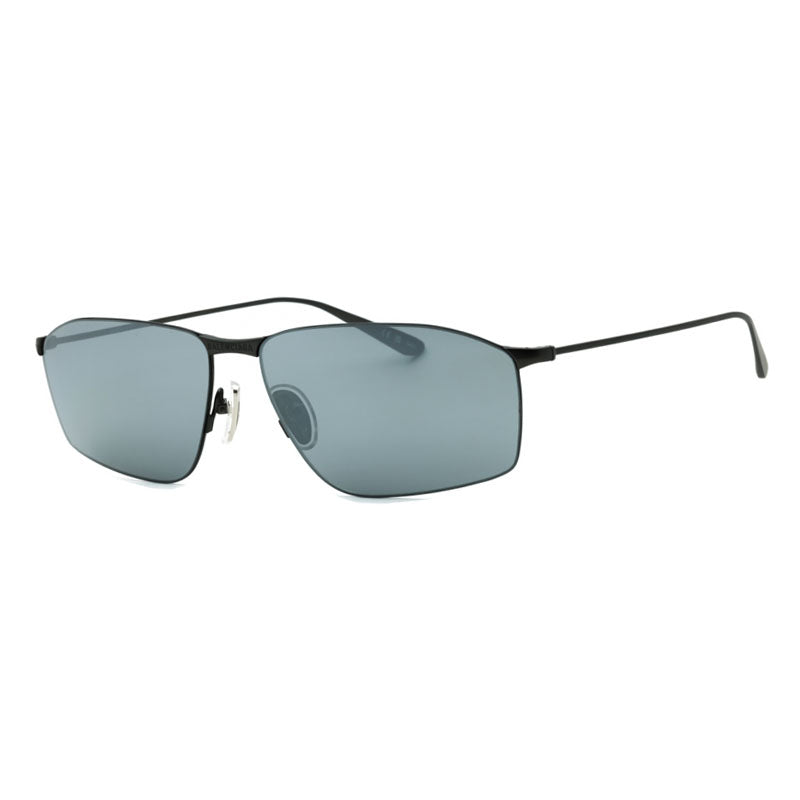 Balenciaga Sunglasses Rectangle Full Rim, Gunmetal Frame and Silver Lens BB0413S004