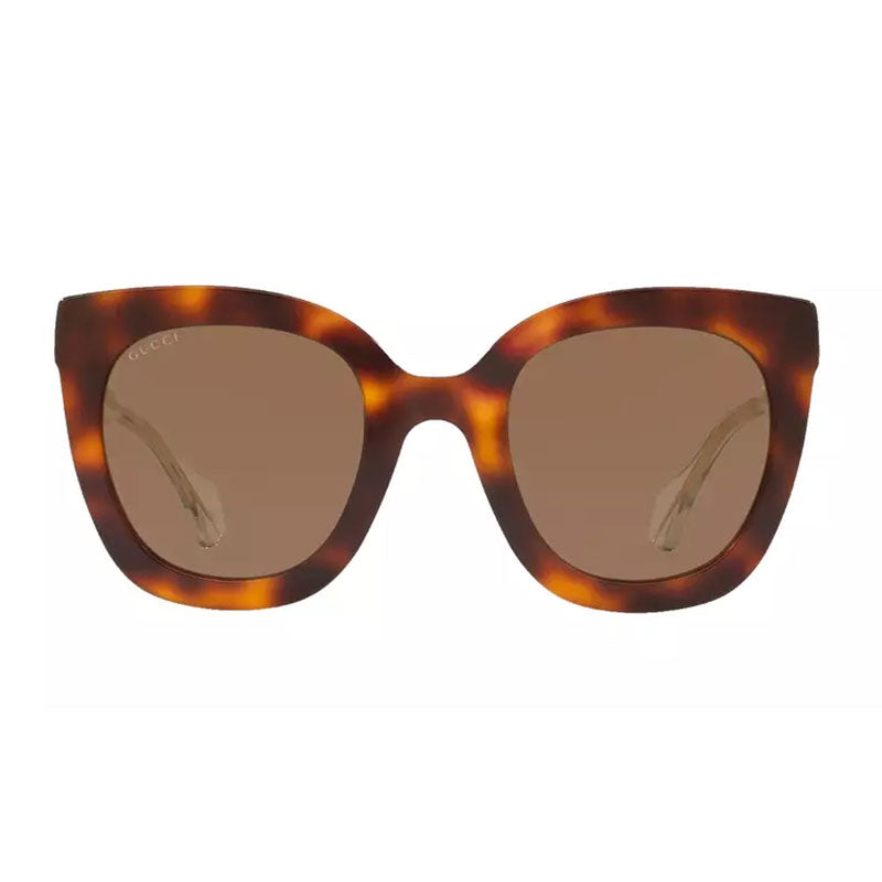 Gucci Sunglasses Cat Eye Full Rim, Havana Frame and Brown Lens GG0564SN002