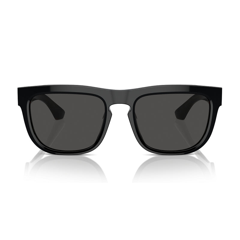 Burberry Sunglasses Square Full Rim, Top Black on Vintage Check Frame and Dark Grey Lens BE4431U412187