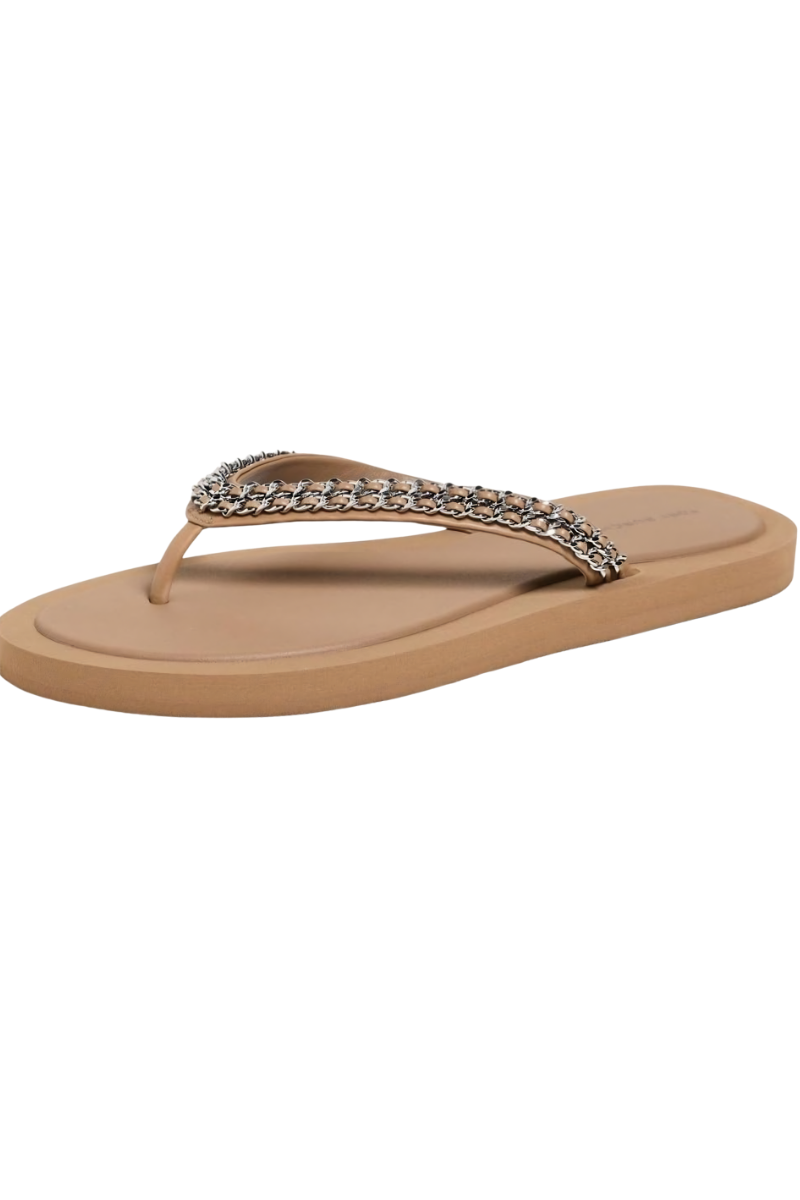 Tory Burch Kira Chain Flip?flop Almond Flour 181739238
