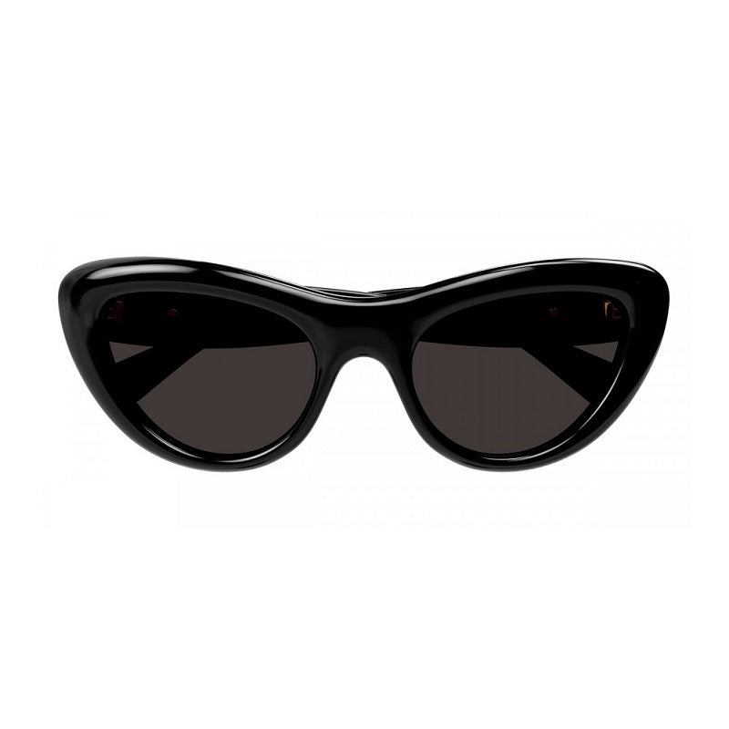Bottega Veneta Sunglasses Cat Eye Full Rim, Black Frame and Grey Lens BV1282S001