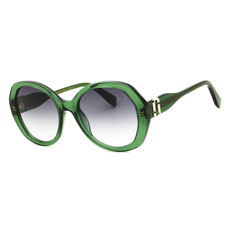 Marc Jacobs Sunglasses Oval Full Rim, Green Frame and Grey Azure Lens MARC763/S01EDGB