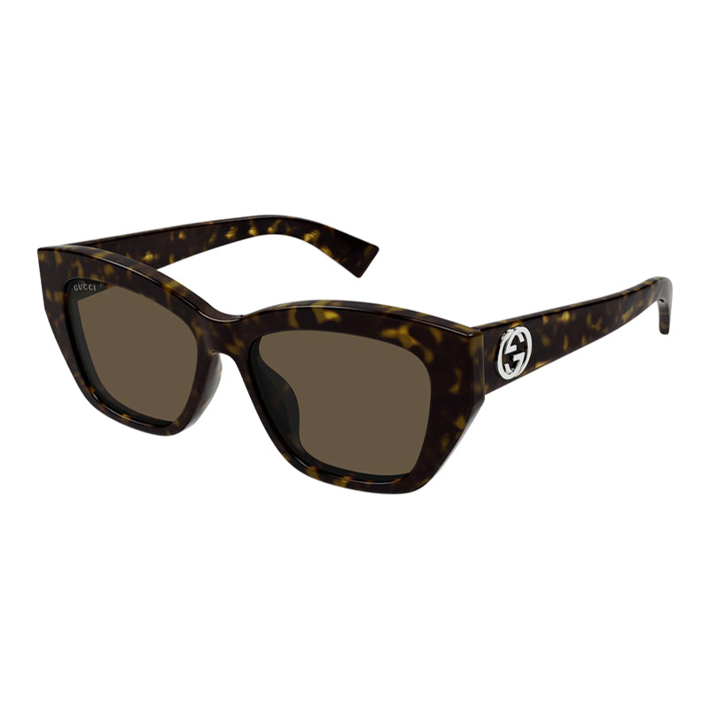 Gucci Sunglasses Square Full Rim, Havana Frame and Brown Lens GG1844SA003