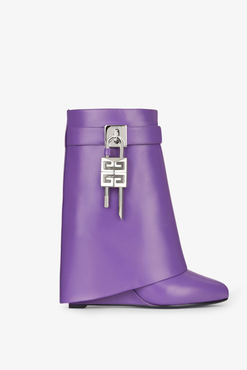 Givenchy Shark Lock Ankle Boots 90Mm_Ultraviolet