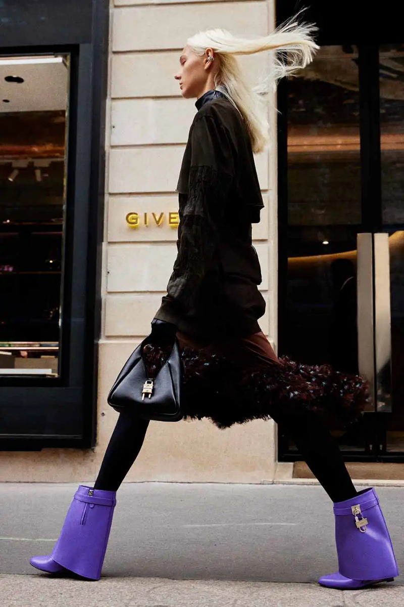 Givenchy Shark Lock Ankle Boots 90Mm_Ultraviolet