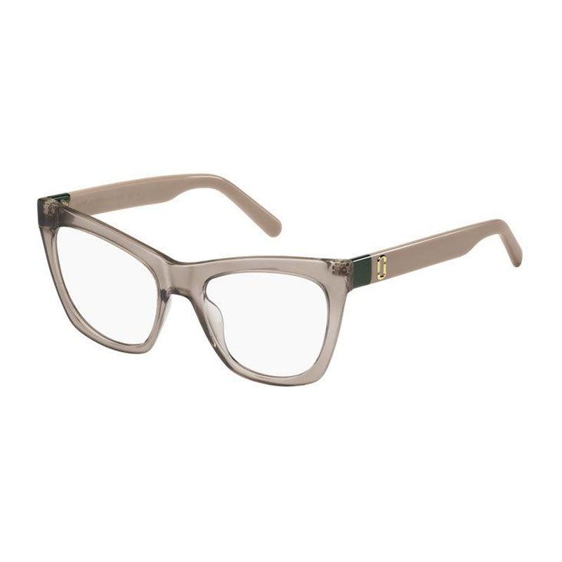 Marc Jacobs Eyeglasses Cat Eye Full Rim, Transparent Brown Frame and Clear Demo Lenses Lens MARC6490F4500