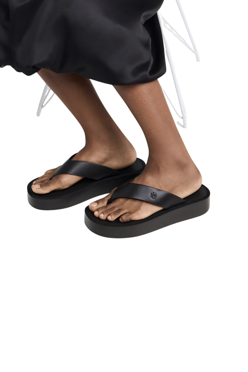Tory Burch Leather Platform Flip?flop Black/black 149717009