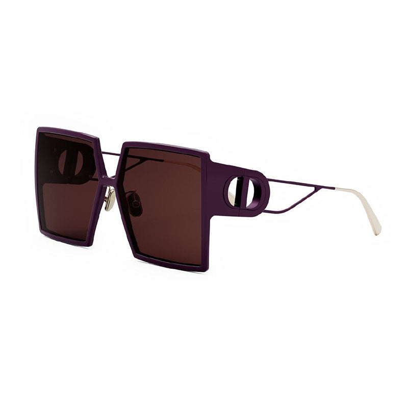 Dior Sunglasses Square Full Rim, Bordeuax/Gold Frame and Burgundy Lens 30MONTAIGNESU60D0