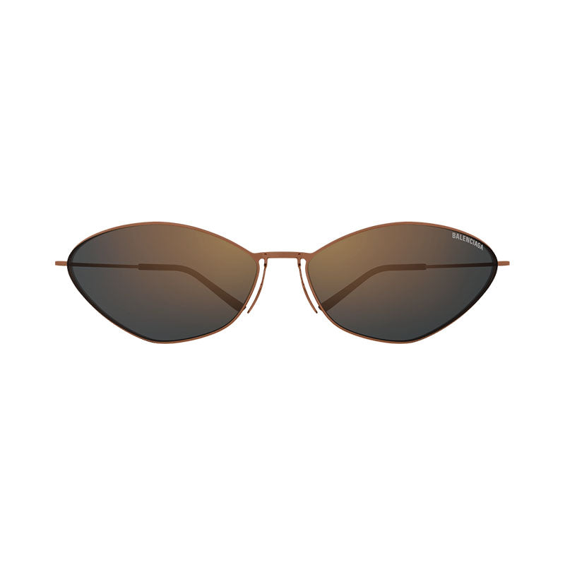 Balenciaga Sunglasses Cat Eye Full Rim, Brown Frame and Bronze Brown Mirror Lens BB0350S002