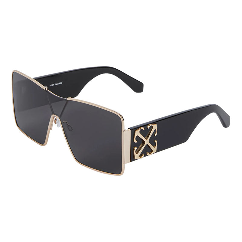 Off-White Sunglasses Shield Full Rim, Gold Frame and Dark Grey Lens OERI14GASPEN7607