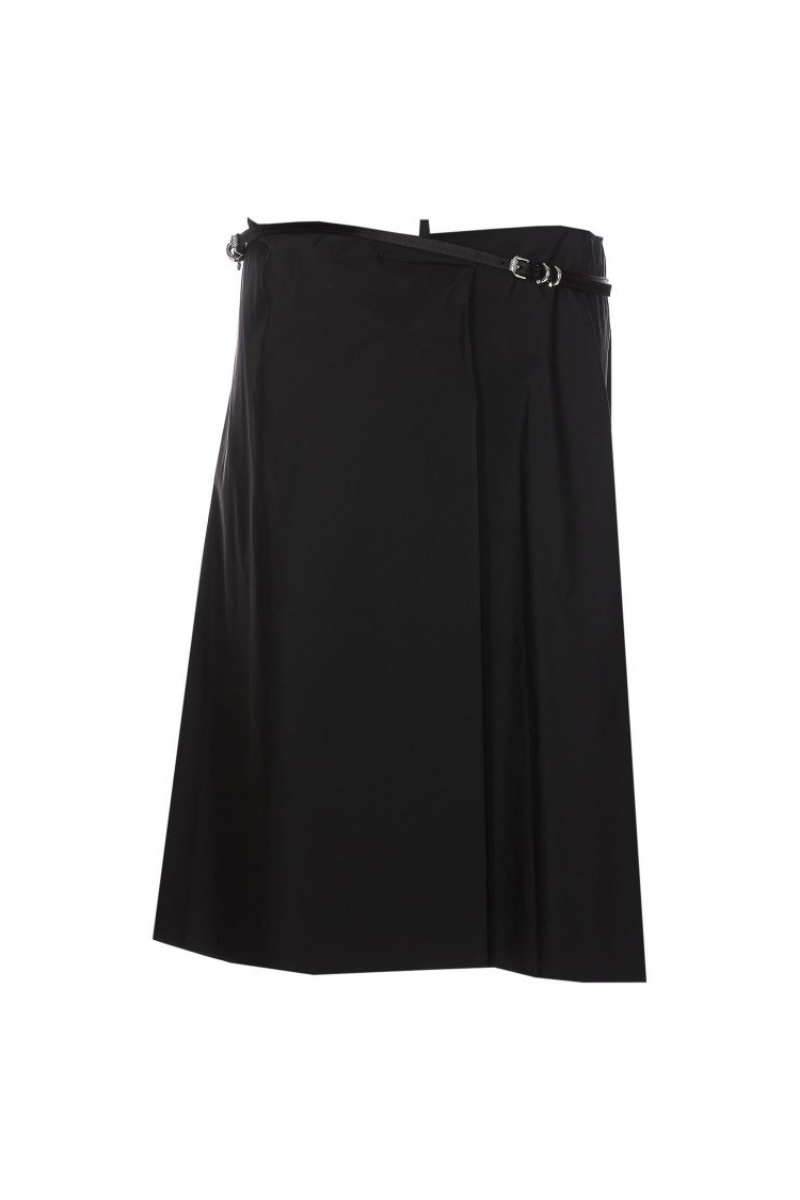 Givenchy Wrap Voyou Belt Skirt_Black