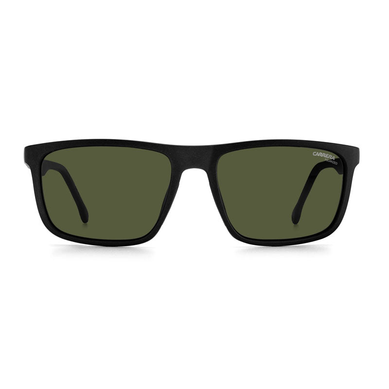 Carrera Sunglasses Rectangle Full Rim, Black/Green Frame and Green Polarized Lens CARRERA8047/S07ZJUC