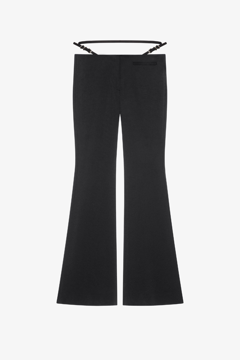 Givenchy Asian Fit Voyou Belt Wide Pants_Black