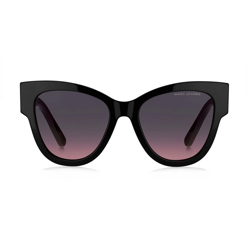 Marc Jacobs Sunglasses Cat Eye Full Rim, Black Frame and Violet Gradient Lens MARC697/S0807FF