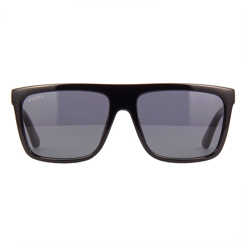 Gucci Sunglasses Square Full Rim, Black Frame and Grey Lens GG0748S001