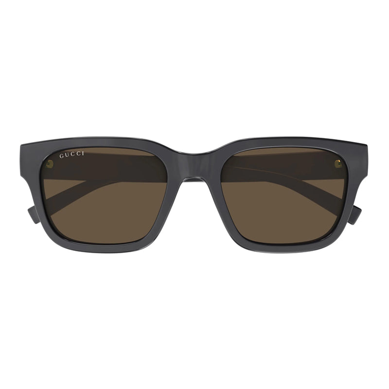 Gucci Sunglasses Square Full Rim, Dark Grey Frame and Brown Lens GG1857SK004