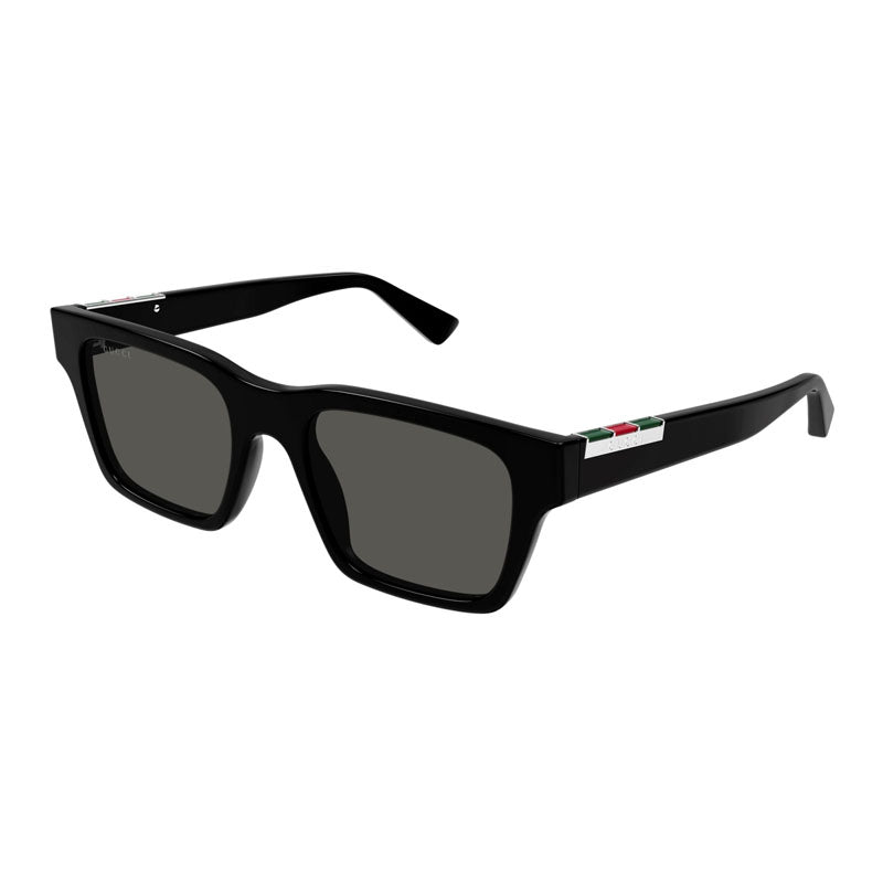 Gucci Sunglasses Square Full Rim, Black Frame and Grey Lens GG1889S001