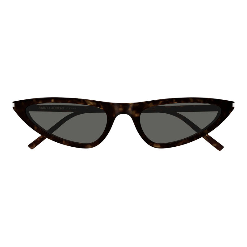 Saint Laurent Sunglasses Cat Eye Full Rim, Dark Havana Frame and Grey Lens SL703002