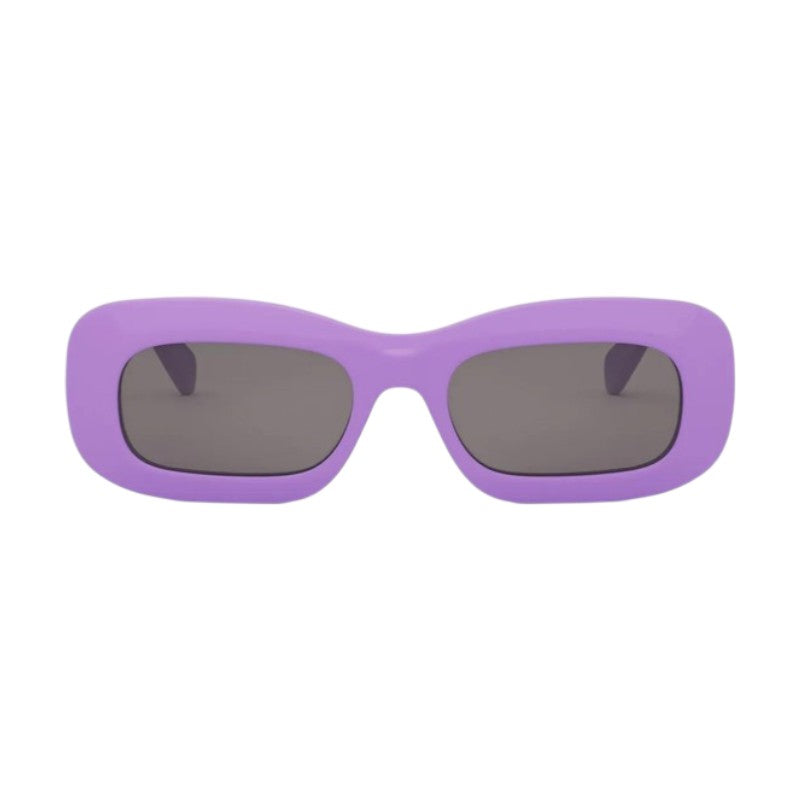 Celine Sunglasses Rectangle Full Rim, Shiny Purple Frame and Grey Lens CL40294I78A