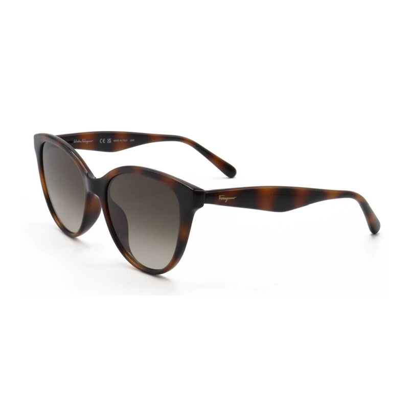Ferragamo Salvatore Ferragamo Sunglasses Cat Eye Full Rim, Tortoise Frame and Grey Gradient Lens SF1073S240
