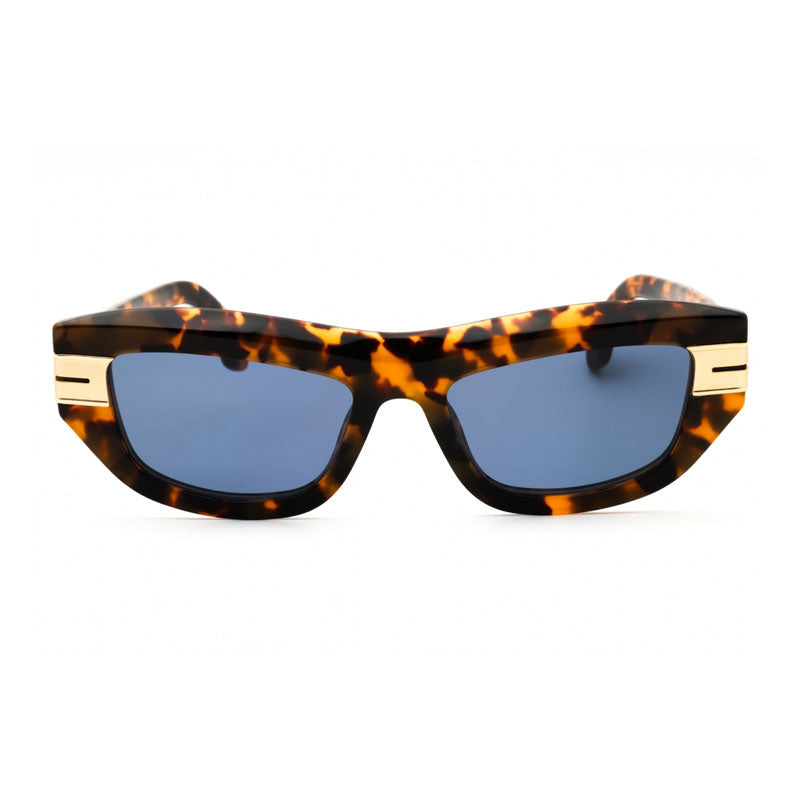 Palm Angels Sunglasses Cat Eye Full Rim, Havana Frame and Blue Lens PERI10ECLAIRE6045