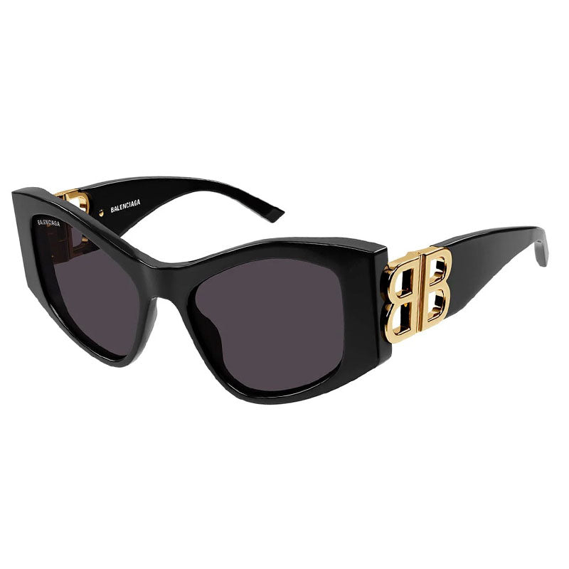 Balenciaga Sunglasses Cat Eye Full Rim, Black Frame and Grey Lens BB0287S001