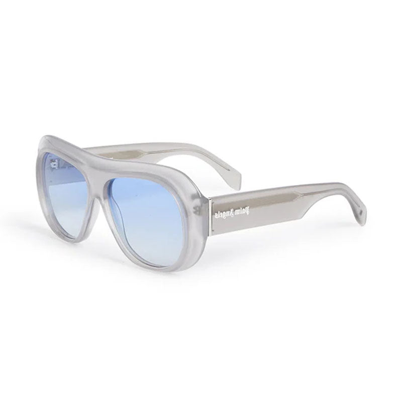 Palm Angels Sunglasses Aviator Full Rim, Grey Frame and Blue Gradient Lens PERI103ELFIN0942